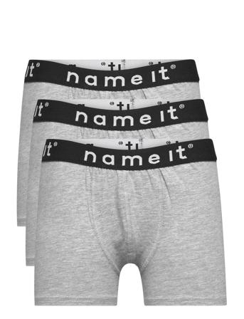 Nkmboxer 3P Night & Underwear Underwear Underpants Harmaa Name It