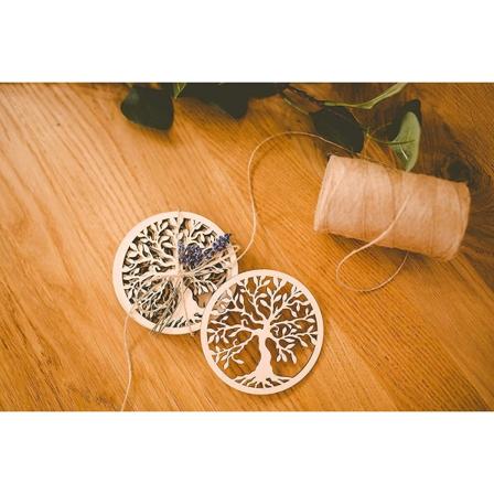 Underlägg i björkträ med Flower Of Life Design - 10 delar - Träpanel under glas. En perfekt dekoration för ditt hem, bar (livets träd)