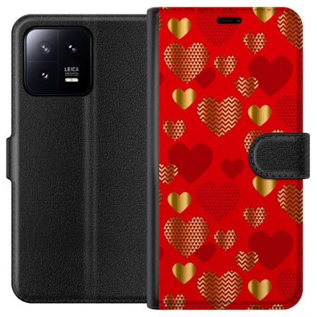 Kompatibel Tegnebogsetui til Xiaomi Xiaomi 13 GoldenHearts