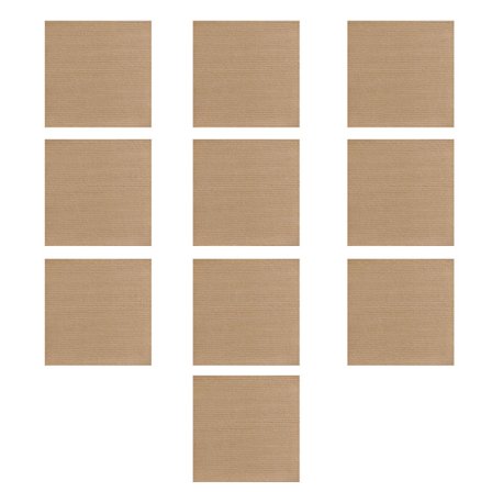 Måttefliser 30x30 cm Selvklæbende Gulvfliser Skridsikre Genanvendelige Måttekvadrater (10 stk.) Khaki[CO]