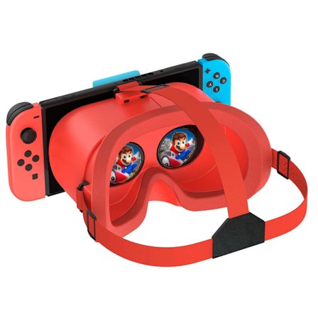 (Oransje og Blå) Switch 3D VR-briller for Nintendo Switch/Switch OLED, med Justerbar Grad HD-linse, 360° Panorama