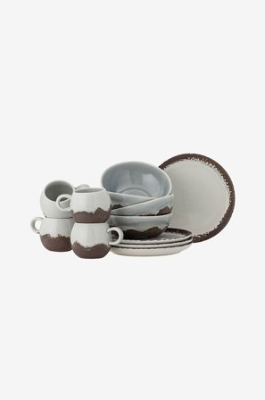 Bloomingville - Paula Frokostsett brun - Brun - Servise sett - Fra Homeroom