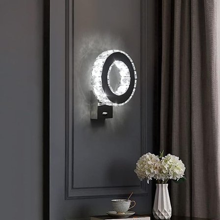 Kristallvägglampa, LED-vägglampa Kristalllampa, kristall 12W LED KLB