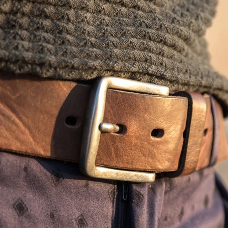 Casual Brown Leather Belt for Men - Leather Belts