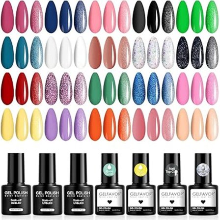 Geelikynsilakkasetti – 24 kpl 8 ml UV-geelikynsilakka aloituspakkaus Phoenixy Soak-off geelikynsilakkasetti