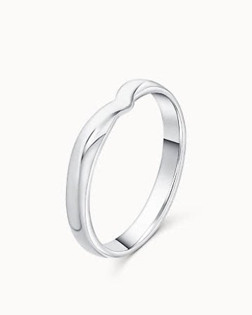 Smooth Ring for Her Vanessa 18K White Gold - Engagement Rings & Wedding Rings from Vanbruun