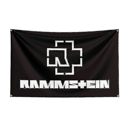 3x5ft Rammste Rockband Flag Polyester Digitaltryk Musik Memorabilia Banner Kompatibel med Dekor QIZ004