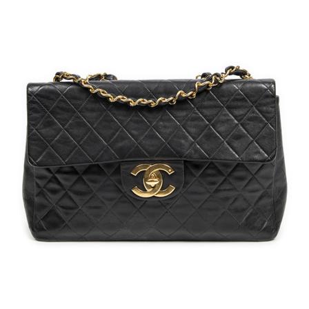Chanel Vintage Pre-owned Handbags Sort, Herre Vintage Tasker, Størrelse: ONE Size
