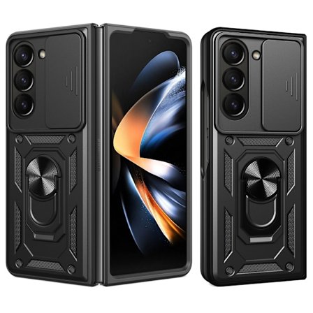 Hybridskal Samsung Galaxy Z Fold 6 Ring + Kameraskydd Svart