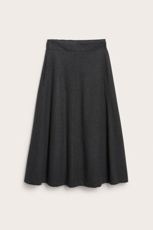 Kappahl | Kjol i ullmix Mörkgrå S | Mörkgrå