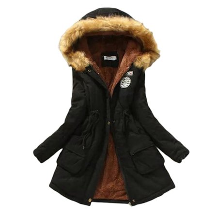 Vinter Ny Koreansk Mellanlång Bomullsjacka Dam Stor Päls Krage Lammsullsjacka Plus Sammet Förtjockad Lös Bomullsjacka