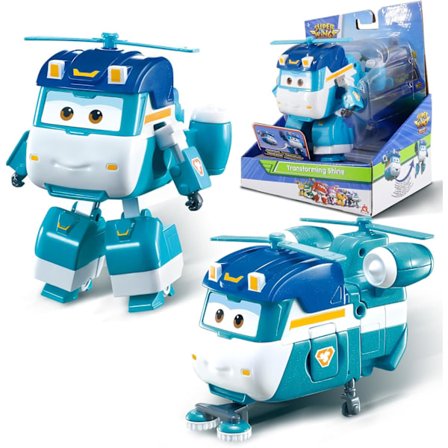 Store Black Friday-tilbud! Super Wings Shine Fly Transformable Lekerobotfigur, Transformatorrobot fra tegnefilm