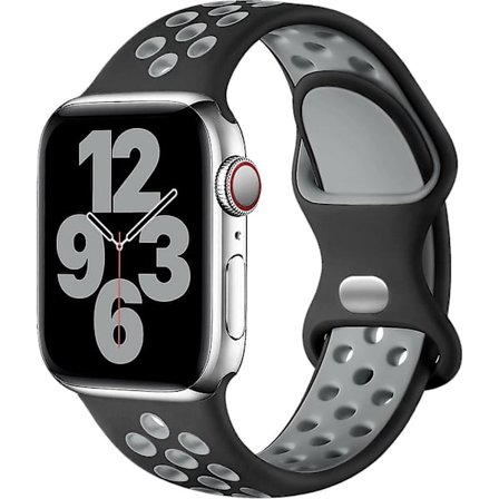 Sport Rem Kompatibel Med Apple Watch Rem 38mm 40mm 41mm, Pustende Silikon Dobbel Hull Spenne Rem, For Iwatch Serie 7 6 5 4 3 Se, 38mm/40mm/4