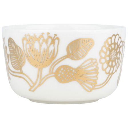 Marimekko Tiara skål 2,5 dl, hvit/gull' - 'Hvit og guld