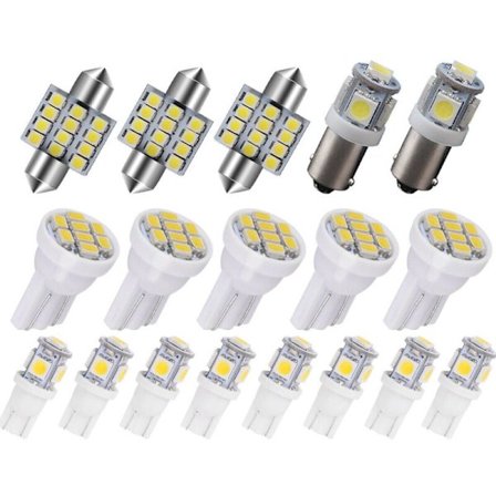 6000K Vit LED Inre Lampa Glödlampa Kit för 4Runner 18Pcs Inre Lampa Dome Trunk Karta Licensskylt Lampa Glödlampa