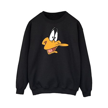 Looney Tunes Herr Daffy Duck Ansikte Sweatshirt M Svart