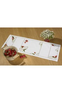 Stickpackung Läufer Erdbeeren