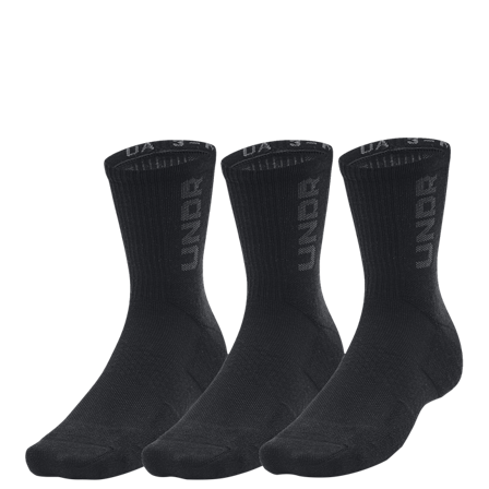 Under Armour 3-Maker 3pk Mid-Crew, Black