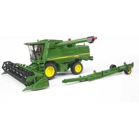 John Deere T670i BRUDER -harvesteri - Mittakaava 1:16 - 60 cm - Mukana vaunu ja viljapussi