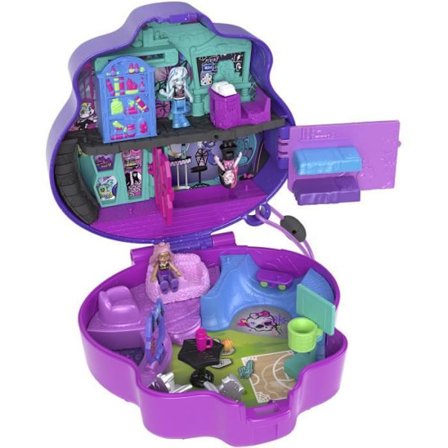 Polly Pocket-Monster High-Coffret med 3 mini-figurer og 10 tilbehør HVV58