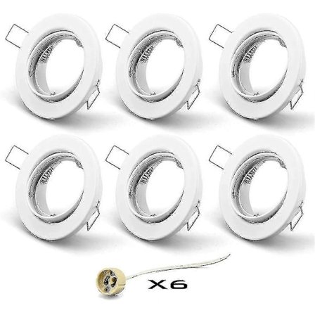 10x LED Infälld Spotlight Ram Inkl. GU10 Sockel.