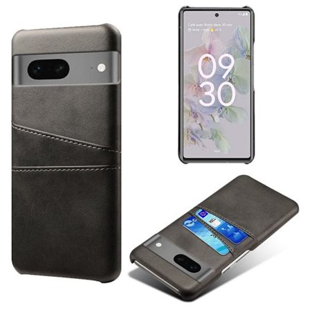 SKALO Google Pixel 7a PU-nahkainen Korttikotelo - Musta