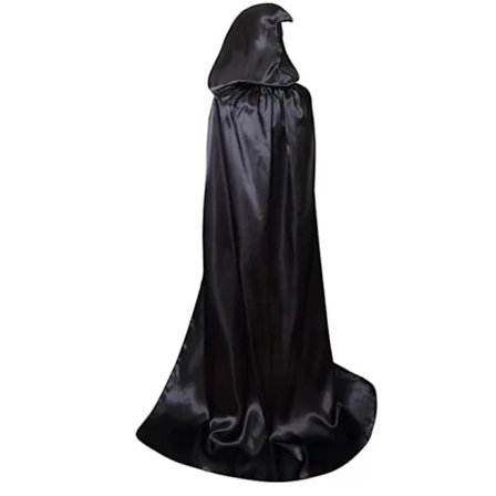 Vampyrkappe for voksne og barn, svart kostyme [YJD]