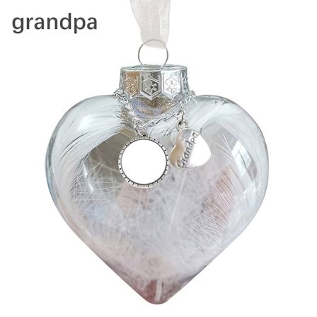 Hjerteballanheng juletrepynt BESTEFAR BESTEFAR