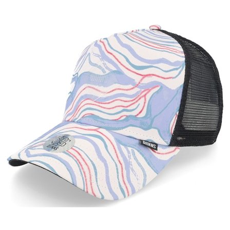 Djinns - Hft Cap Arty Waves White/Black Trucker Trucker Blue Cap - @ Hatstore