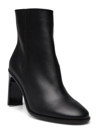 Curved Stil Ankle Boot 90Hh Shoes Boots Ankle Boots Ankle Boot - Heel Svart Calvin Klein*Betinget Tilbud