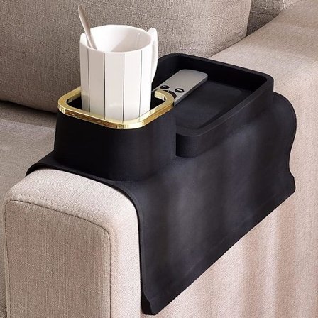 Sofa Kopholder Bakke, Silikone Anti-Spild og Anti-Skrid Sofa Drikkeholder, Stærk og Vægtet Telefon/Fjernbetjening/Snacks Sofa Kopholder