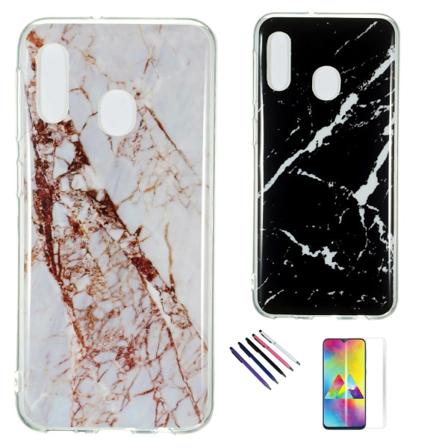 Suojaa Samsung Galaxy A20e -puhelimesi marmorikuorella Vit