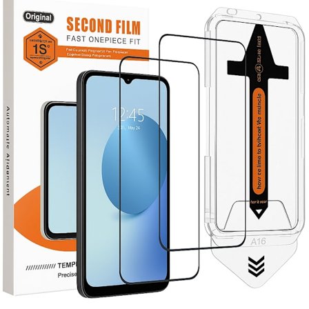 2-Pack Skærmbeskyttelse kompatibel med Samsung A16 – Ramme