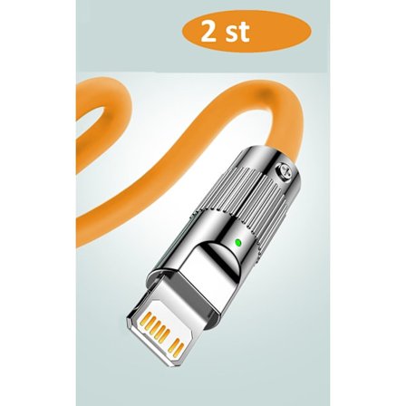 2st USB-C-L 1m 120W snabb iphone laddare orange