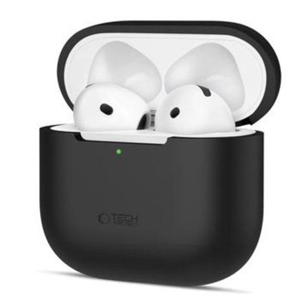 AirPods 4 Tech-Protect silikonfodral - svart
