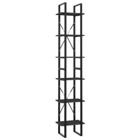 Vidaxl Bokhylla 6 Hyllplan Grå 40x30x210 Cm Spånskiva Grå