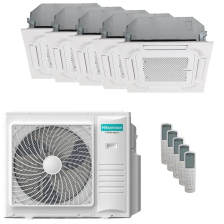 Condizionatore Hisense Cassetta ACT penta split 9000+9000+9000+9000+9000 BTU inverter A++ unità esterna 10 kW