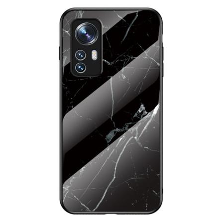 Xiaomi 12 Marmor Härdat Glas Tpu-skal - Motiv 1 Multifärg