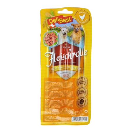 DELIBEST - Pølse Kylling 2x400g - Hund - Hundegodbiter & tyggebein - Belønningsgodbiter for hund - ZOO.no