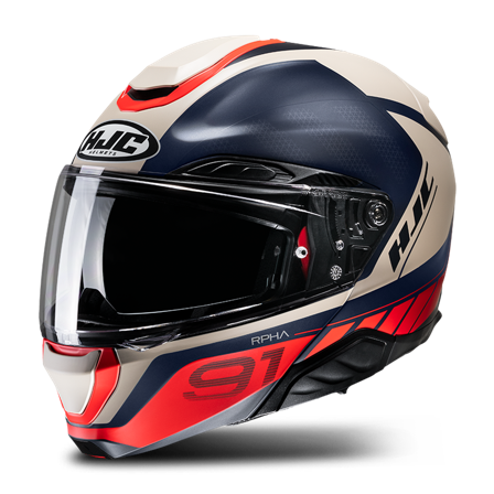 Systeemhelm HJC RPHA 91 Rafino Wit/Blauw/Rood L