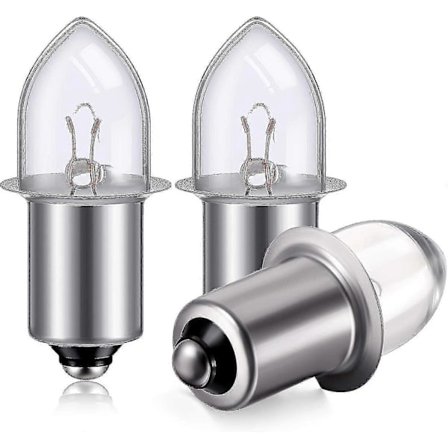 6-volt/ 4d-4.8-volt 0.75a Bajonetfatning Krypton Erstatningspære Lommelygtepærer (3 styk)