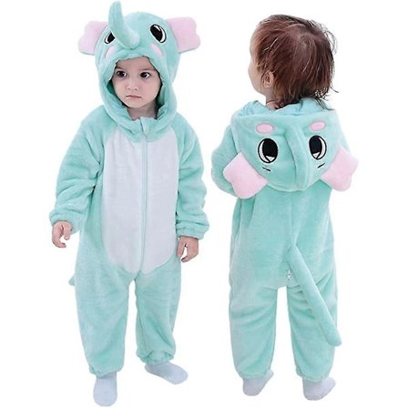 Tonwhar Spædbarn Tiger Dinosaur Dyre Udklædning Kostume Hætte Romper Jumpsuit