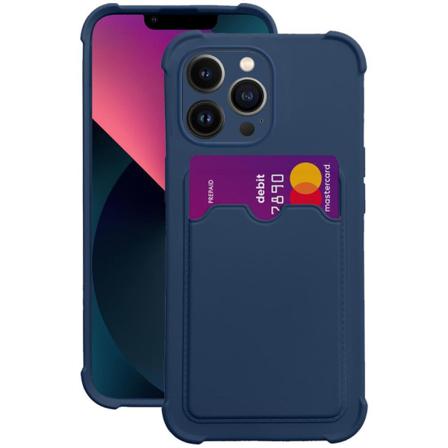 Iphone 11 Pro Skal Med Korthållare - Mörkblå Blå