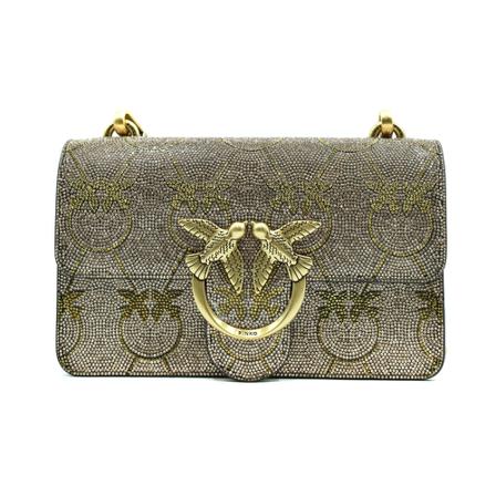 Pinko, Cross Body Bags Grijs, Dames, Maat:ONE Size