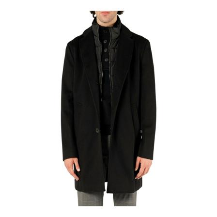 Hugo Boss, Single-Breasted Coats Zwart, Heren, Maat:M