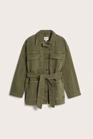 Kappahl | Utilityjacka med bälte i midjan Grön L | Grön