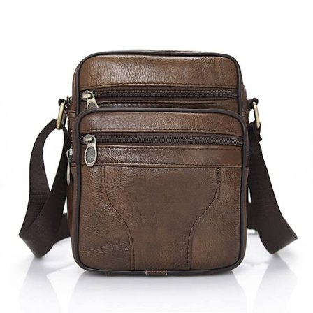 Herre Läder Axelväska Herr Crossbody Väska Casual Tote Sling