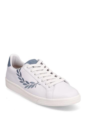B721 Leather/Branded Lave Sneakers Hvit Fred Perry*Betinget Tilbud