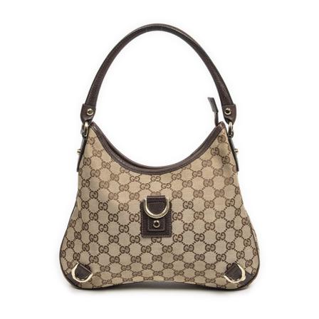 Gucci Vintage, Pre-owned Shoulder Bags Beige, Dames, Maat:ONE Size,Canvas