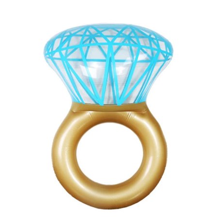 Oppblåsbar badeleke for voksne, diamantformet, 120 x 140 cm, sommerbading